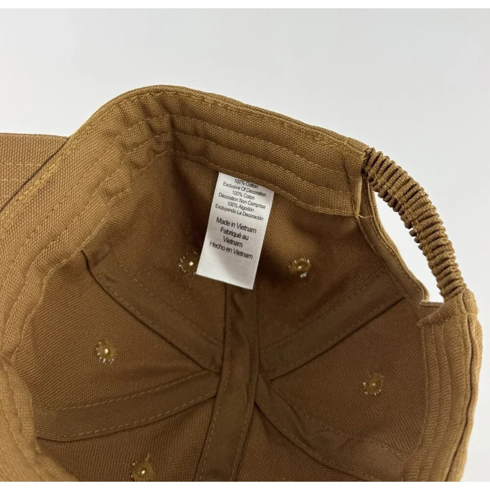 NEW Carhartt Infant Brown Canvas Cotton Logo Stretch Baseball Cap Hat AH8900